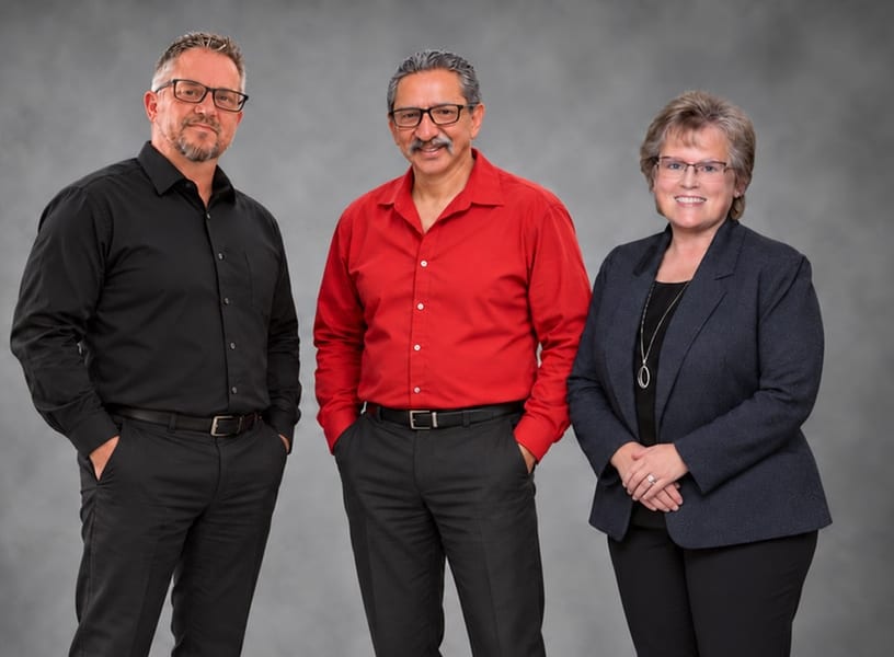 Victory Builders team — Scott, Dwayne, and Wendy